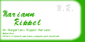 mariann rippel business card